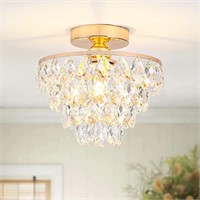 Gold Crystal Small Chandelier - Bedroom  Hall