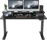 $290  FEZIBO 55x24 Adjustable Electric Desk  Black