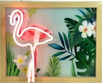 Tropical Pink Flamingo Neon Wall Sign