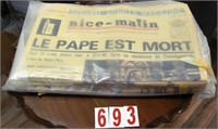 1978 Italian Newspaper from when  Pope Died