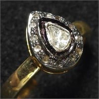 $340 6.2g Silver  Diamond(0.85ct) Ring (Size 6.5)