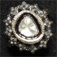 $260 4.65g Silver  Diamond(0.65ct) Ring (Size 5)