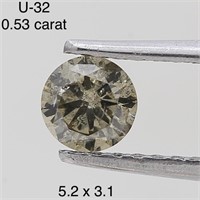 $850  Rare Fancy Natural Color Diamond(0.53ct)