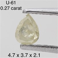 $450  Rare Fancy Natural Color Diamond(0.27ct)