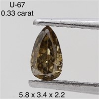 $500  Rare Fancy Natural Color Diamond(0.33ct)