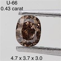 $650  Rare Fancy Natural Color Diamond(0.43ct)