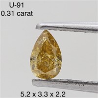 $450  Rare Fancy Natural Color Diamond(0.31ct)