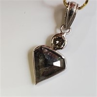 $2800 14K  Genuine Fancy Diamond(1.24ct) Genuine F