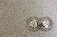 Lot of 2 Philadelphia Bridge Line tokens