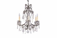 ANTIQUE FRENCH SIX LIGHT CHANDELIER