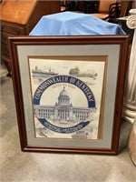 33” by 29” commonwealth of Ky poster in frame