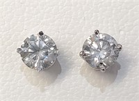 $4525 14K  Diamonds(1.08Ct,Si2-I1,H-I) Earrings