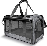 Washable Soft-Sided Cat Carrier, Grey