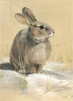 Becky Johnson (b.1962) Rabbit Pastel On Paper