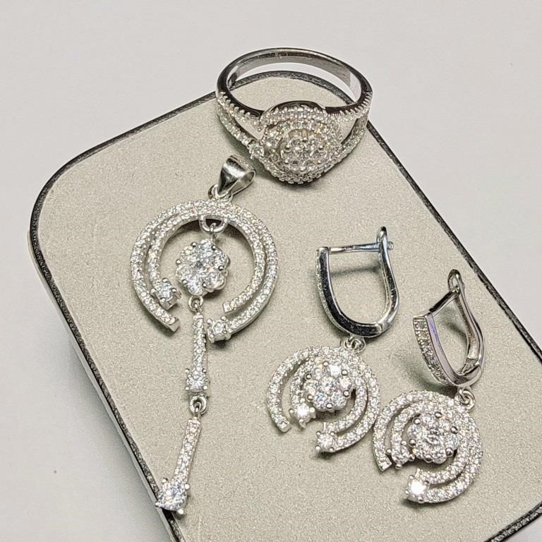 $400 Silver CZ Set