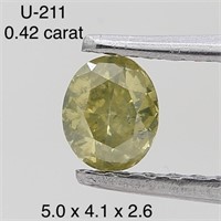 $600  Rare Fancy Natural Color Diamond(0.42ct)