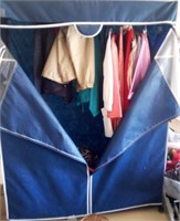 V - LOT OF CLOTHING, DECORATIONS & STORAGE (G120)