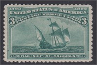 US Stamps #232 Mint DG with some adhesions on back