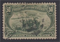 US Stamps #291 Used with thins, nicely centered 50