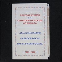 Reproductions of the Confederate States stamps in