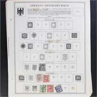 Germany Stamps 19th & 20th century on album pages,