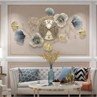 TANWO Large Wall Clock 37 Inch Silent Non-Ticking