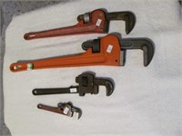 Lot of 4 Plumbing Wrenches