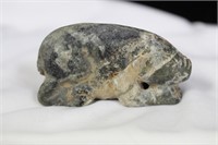 A Jade or Stone Pig Form Figure