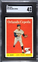 1958 Topps Orlando Cepeda 343 Grade 4