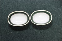 A Pair of German Franconia Oval Bowls