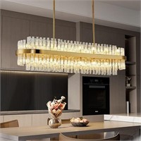 Siljoy 47'' Modern Crystal Chandeliers Gold