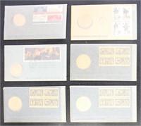 US Stamps 6 Medals in First Day Covers, 1970s