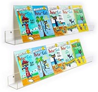 NIUBEE 2 -Packs Kids Acrylic Floating Bookshelf