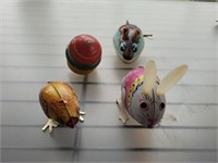 MOUSE, RABBITT, CHICK WIND UP TIN TOY