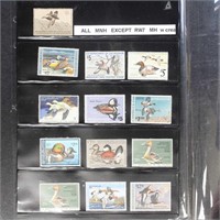 US Duck Stamps Mint on Vario page, mostly Mint NH,