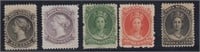 Nova Scotia Stamps #8, 9, 11-13 Mint NH with fault