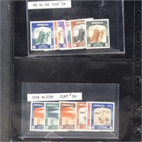 Worldwide Stamps better issues in dealer cards, ne