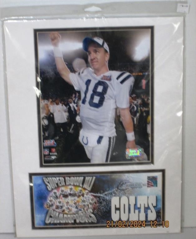 Payton Manning Superbowl XLI USPS Licensed wit 39