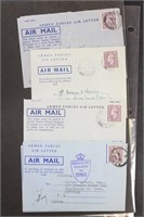 Great Britain & Australia Stamps Air Mail Covers,