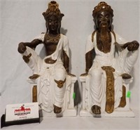 PAIR OF CHINESE CHINESE STATUES 16"