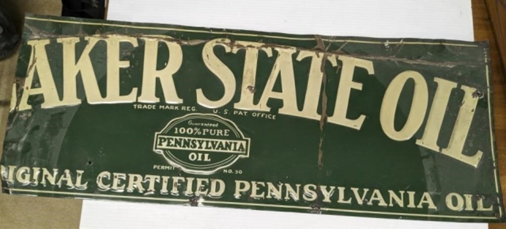 QUAKERS STATE OIL SIGN