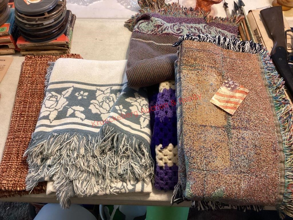 Assorted Throws & Rug