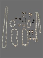 Crystal and Black Bead Jewelry