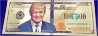 Highly Collectible Donald Trump 24k Gold Note