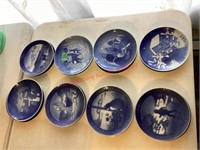 20 Collectors China Plates W/ Rubermaid Tote