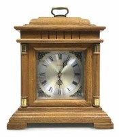 Sunbeam Quartz Carriage Mantel Clock In Oak Case