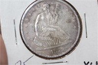 AN 1871-S Seated Half Dollar