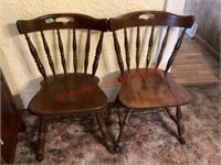 Pair of Wooden Kitchen Chairs