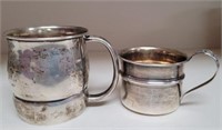 2 STERLING BABY CUPS, 20.8 OZ