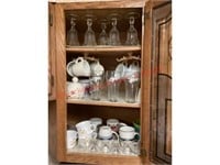 Cabinet Contents Full of Drinkware